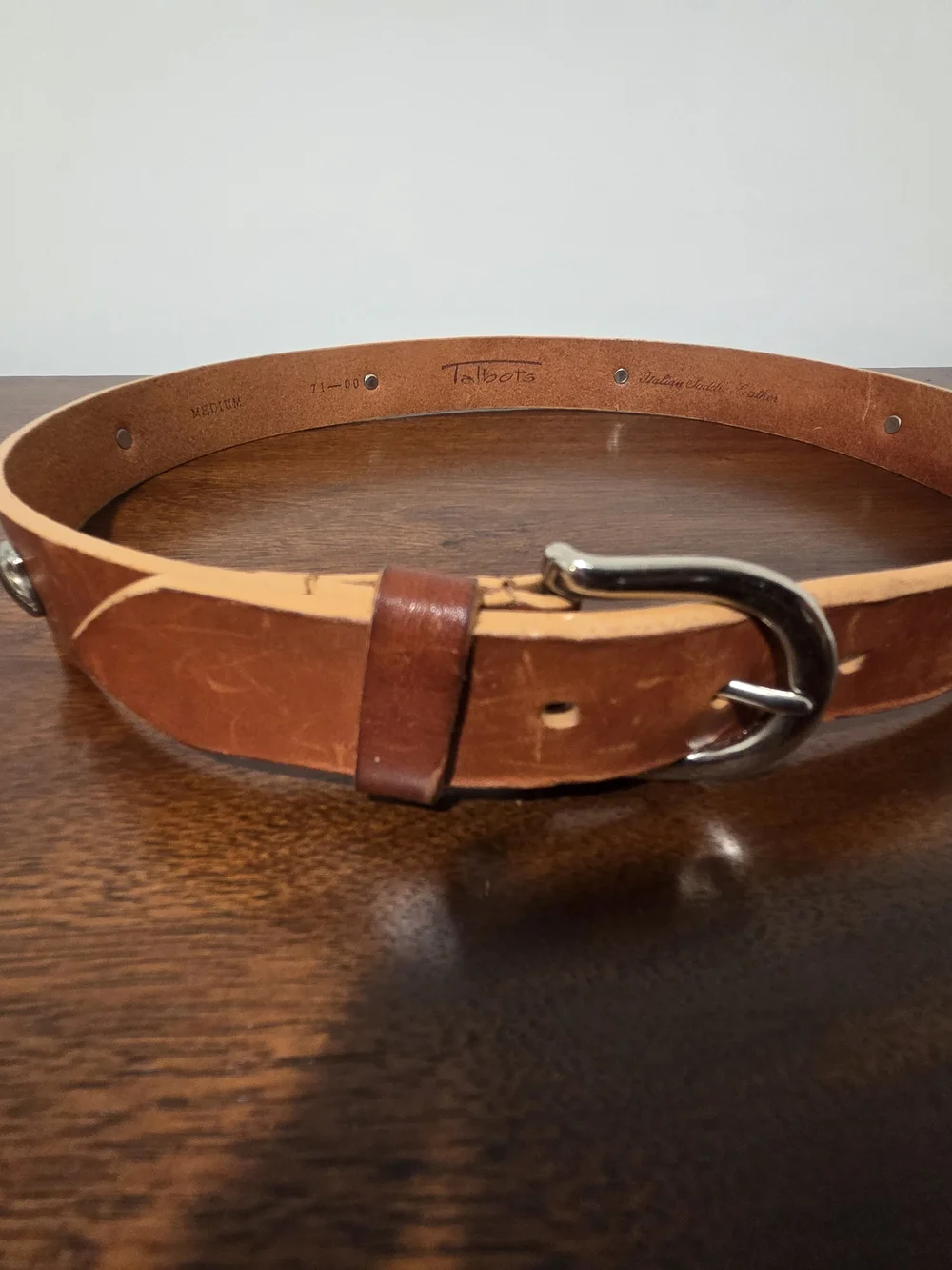 Vintage Talbots Italian Leather Shell Belt